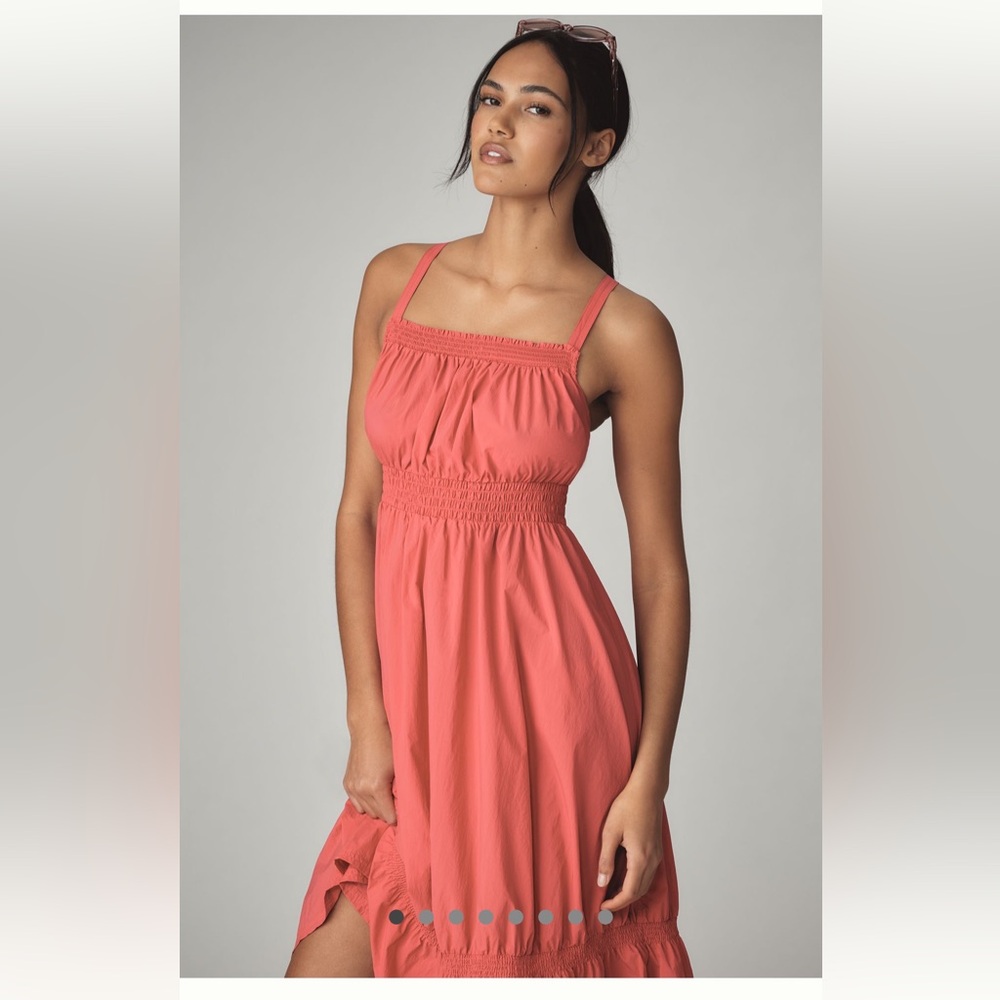 Daily Practice Tiered High Low Midi Dress - Size Large